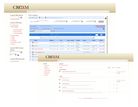 Cream CRM and Forum Software Development Launches
