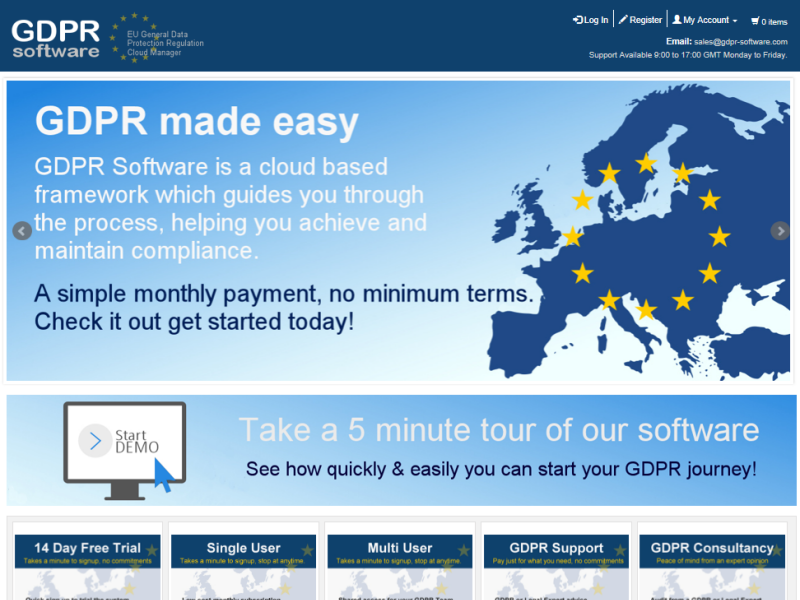 GDPR Software eCommerce Website and Web Application