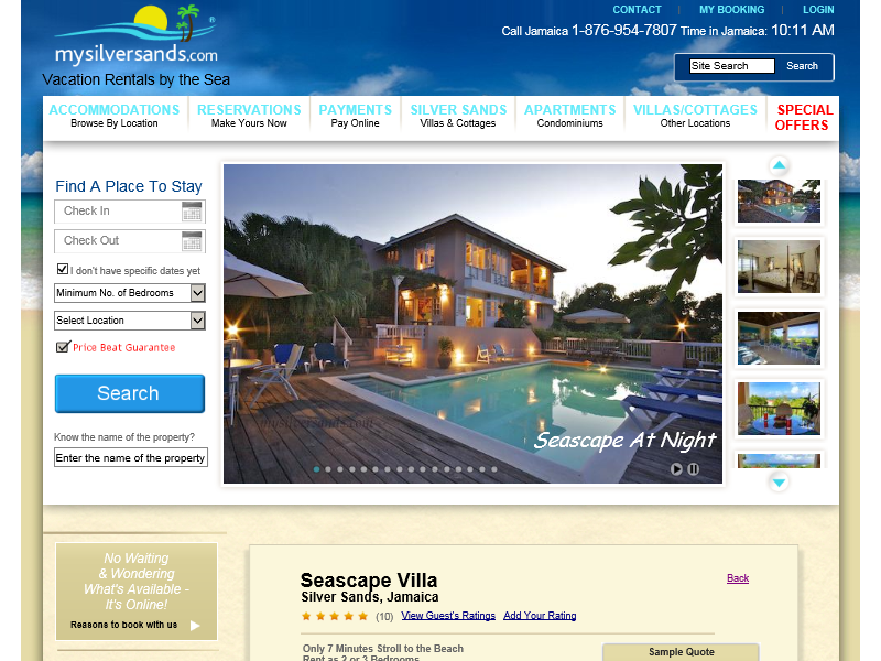 Jamaican Villa Rental Website Goes Live