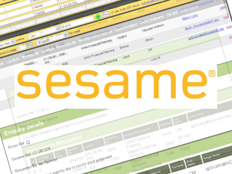 Scan on demand system for Sesame Financial Services Network